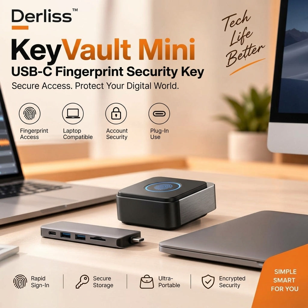 Derliss™ KeyVault Mini USB-C Fingerprint Security Key