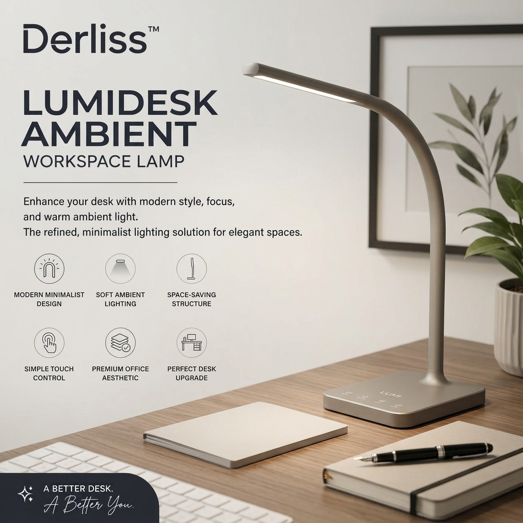 Derliss™ LumiDesk Ambient Workspace Lamp