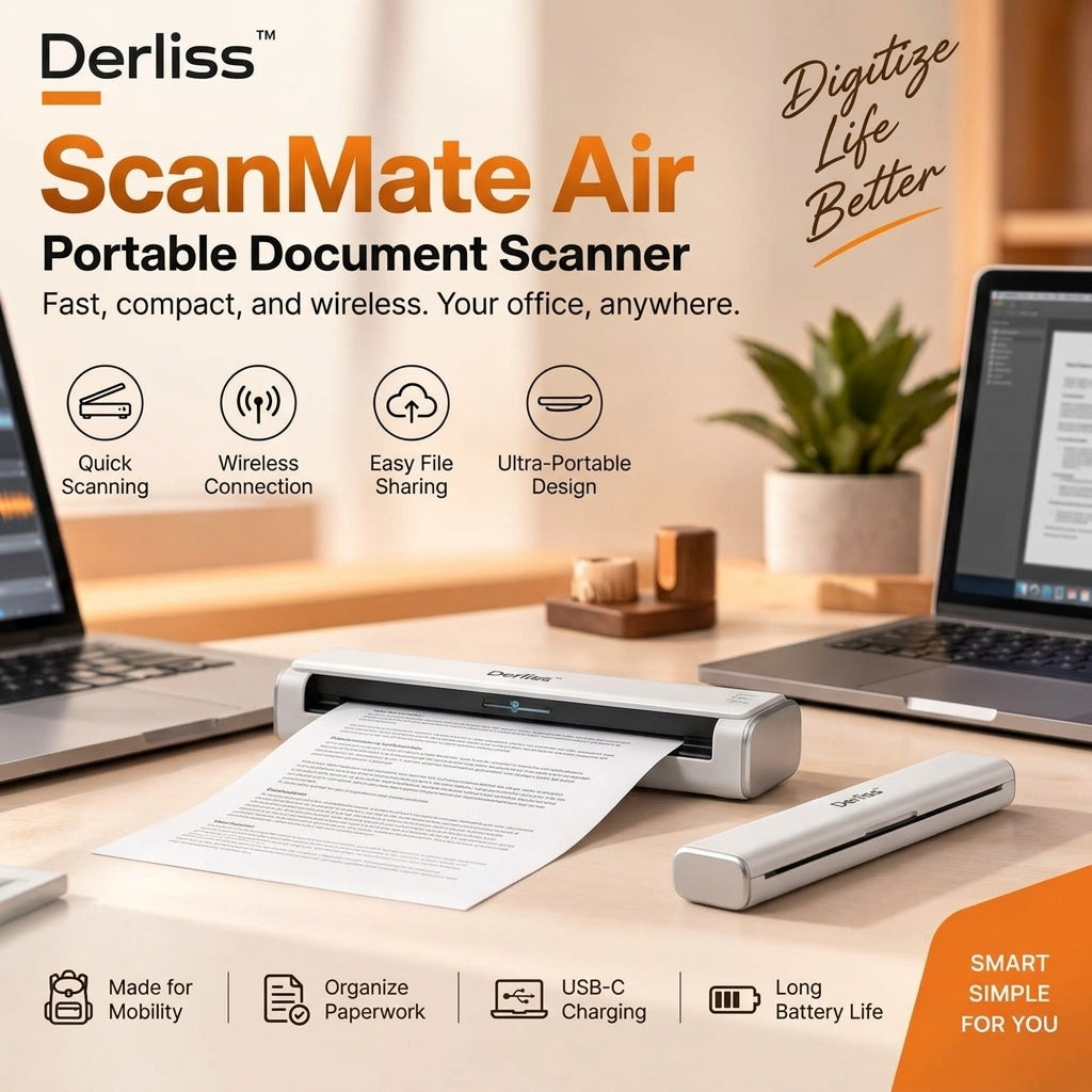 Derliss™ ScanMate Air Portable Document Scanner