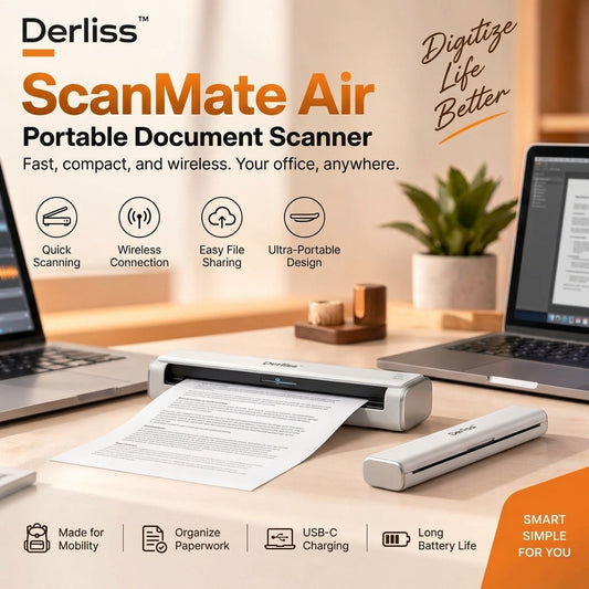 Derliss™ ScanMate Air Portable Document Scanner
