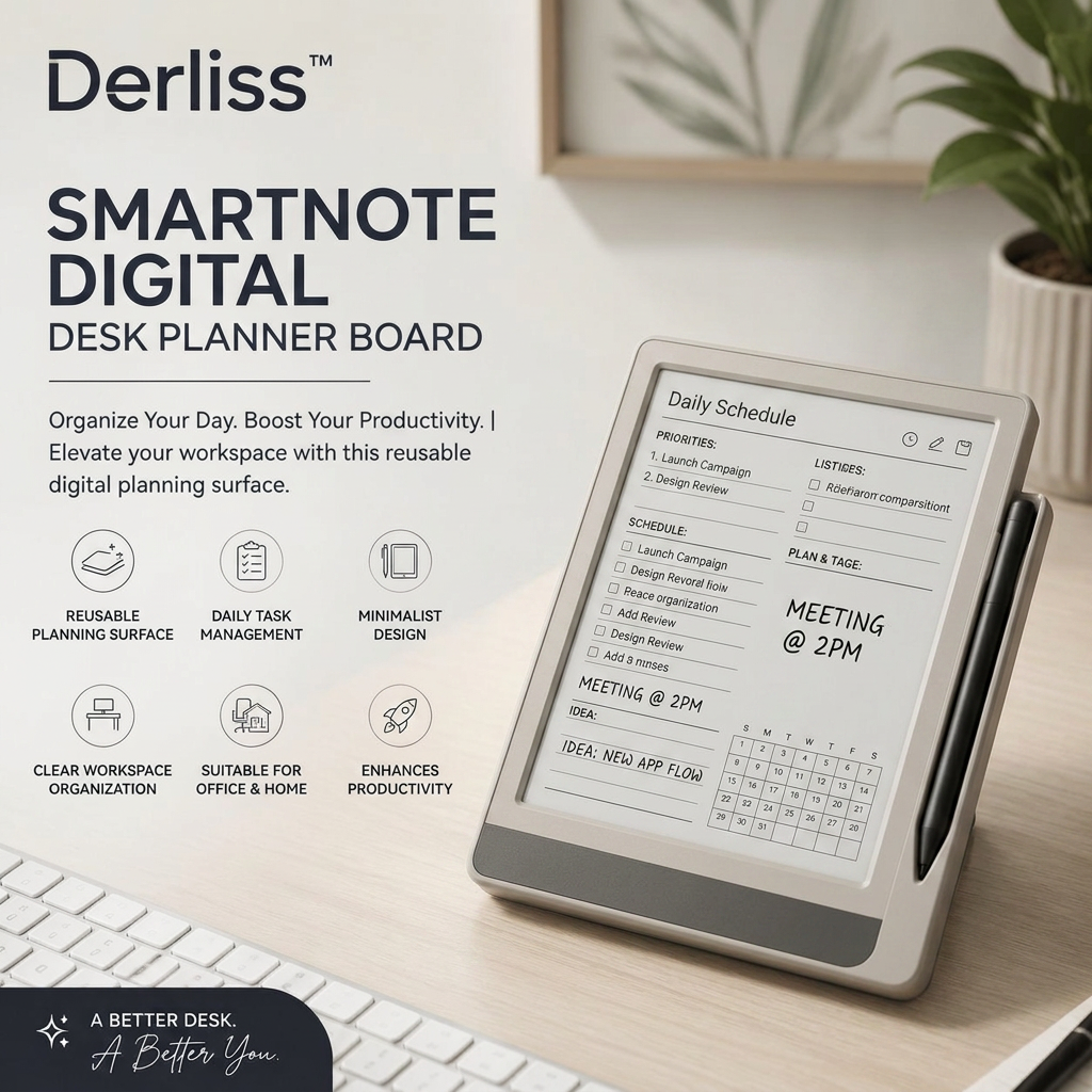 Derliss™ SmartNote Digital Desk Planner Board