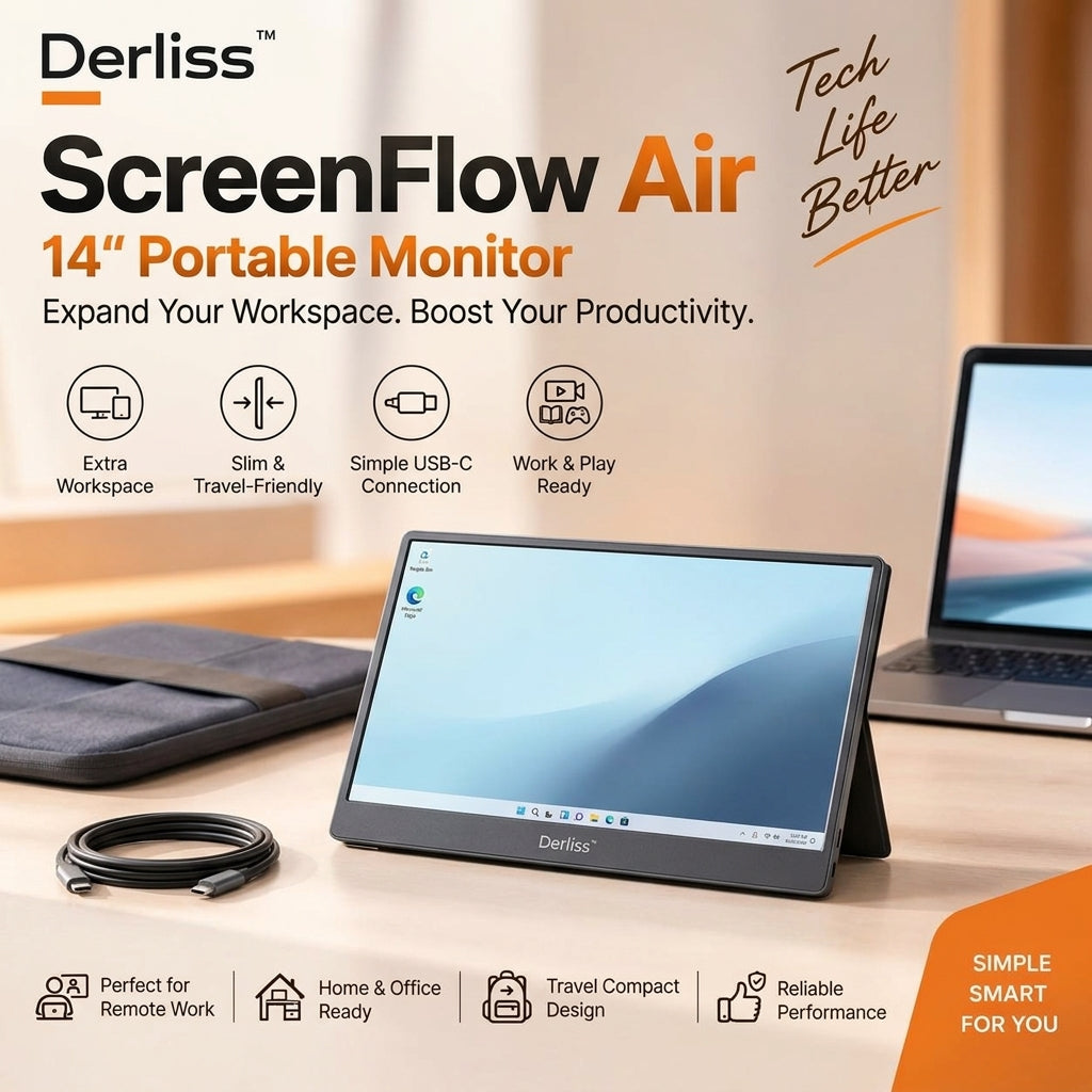 Derliss™ ScreenFlow Air 14" Portable Monitor