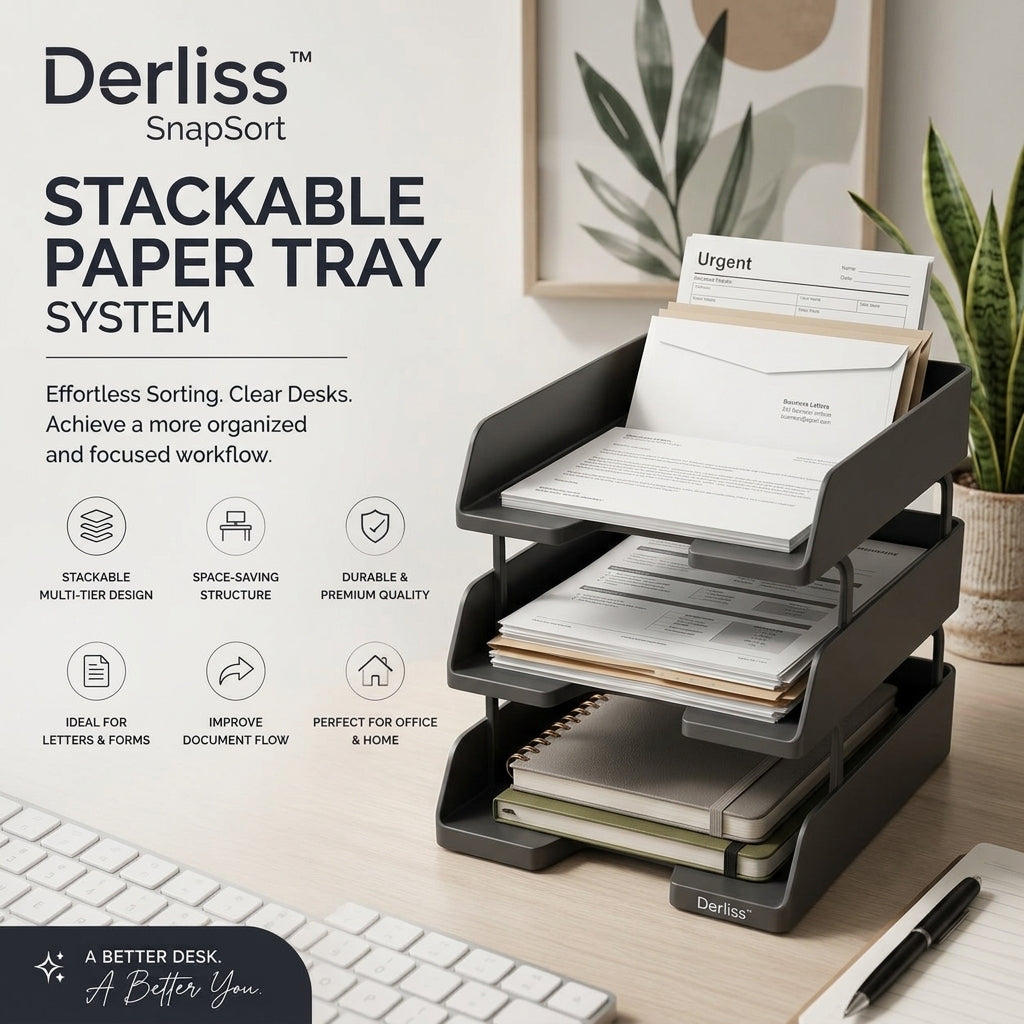 Derliss™ SnapSort Stackable Paper Tray System